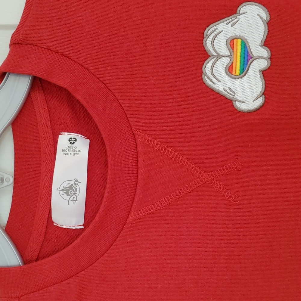New PRIDE Disney Mickey Mouse Sweatshirt All Gender XS